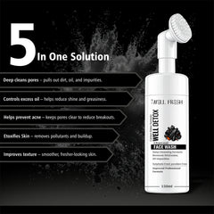 Charcoal Face Wash for Dirt Removal and Fresh Clear Skin