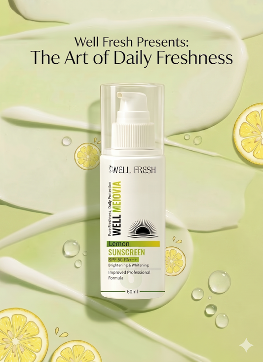Lemon Sunscreen SPF 50 PA+++ for Brightening and Sun Protection