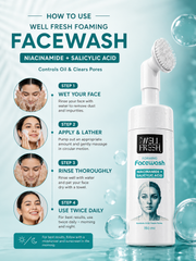 Niacinamide and Salicylic Acid Face Wash for Acne Prone and Oily Skin
