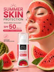 Watermelon Sunscreen SPF 50 PA+++ for Sun Protection and Hydrated Skin