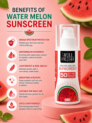 Watermelon Sunscreen SPF 50 PA+++ for Sun Protection and Hydrated Skin
