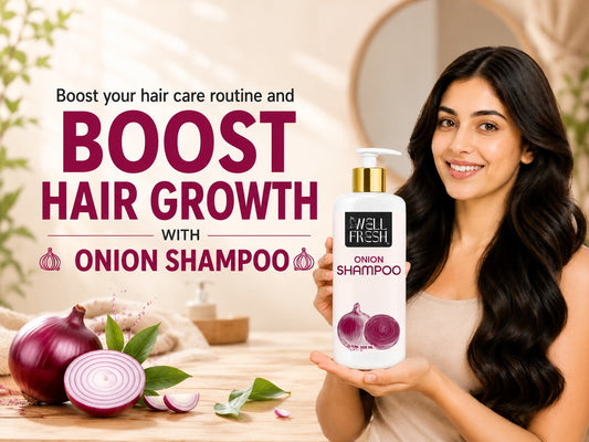 Boost your hair care routine and boost hair growth with onion shampoo