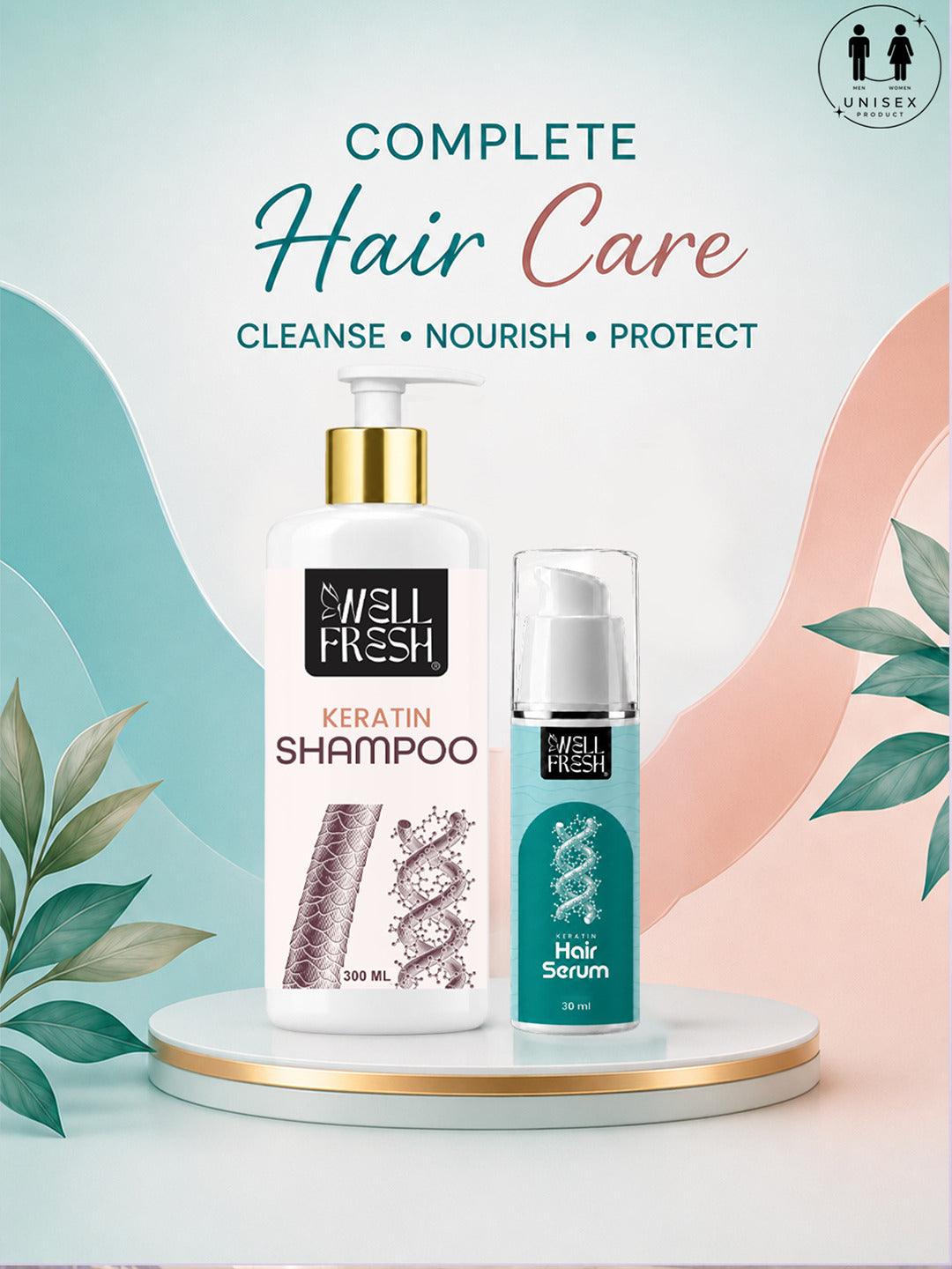 Keratin Shampoo & Keratin Hair Serum Combo Pack