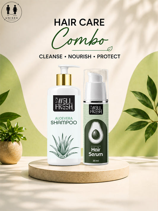 Aloe Vera Shampoo & Avocado Hair Serum Combo Pack
