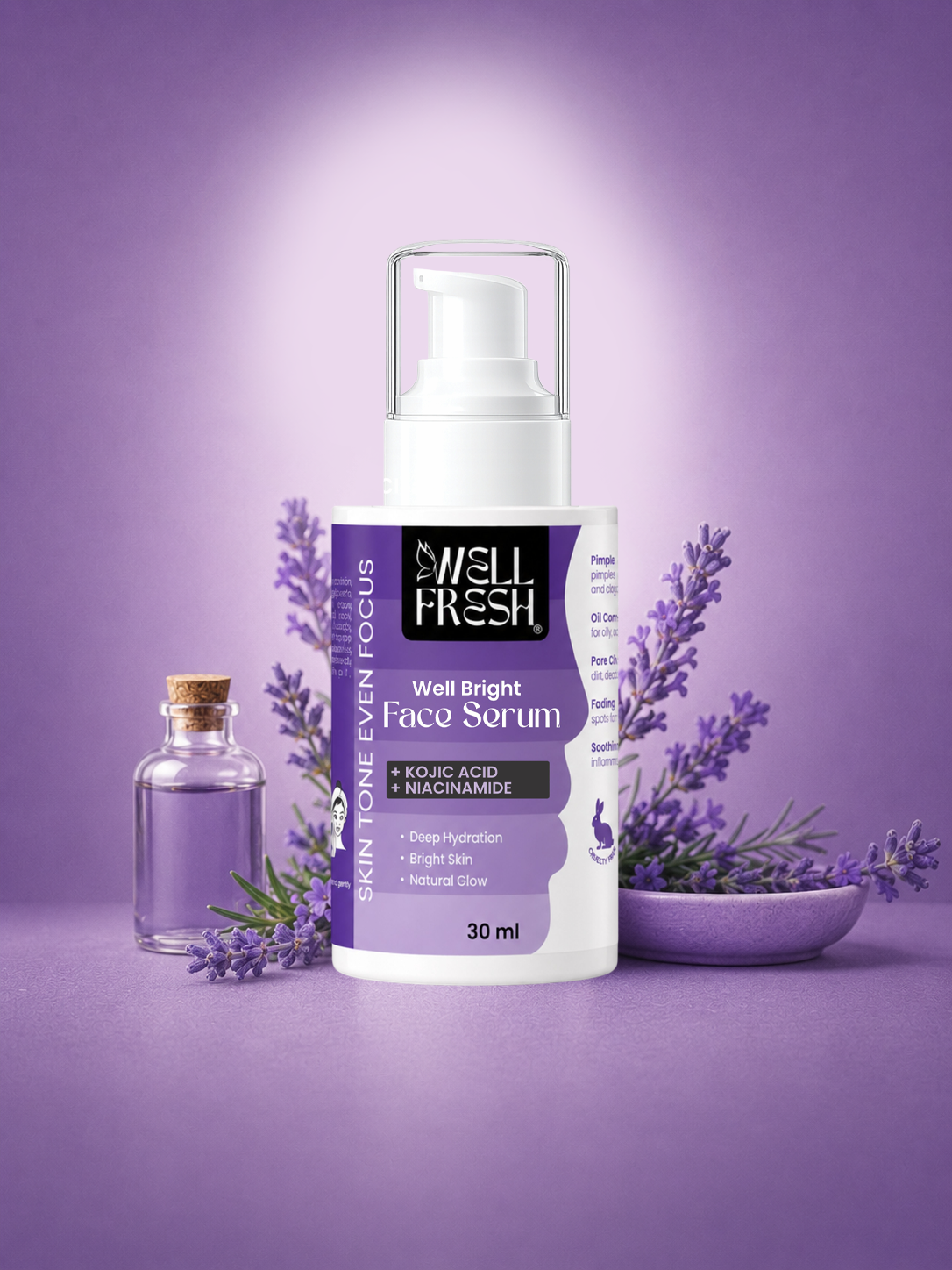 Kojic Acid and Niacinamide Face Serum for Dark Spots and Bright Skin