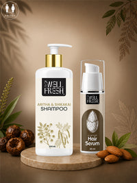 Amla Reetha Shikakai Shampoo & Almond Hair Serum Combo Pack