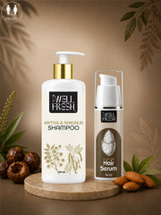 Amla Reetha Shikakai Shampoo & Almond Hair Serum Combo Pack