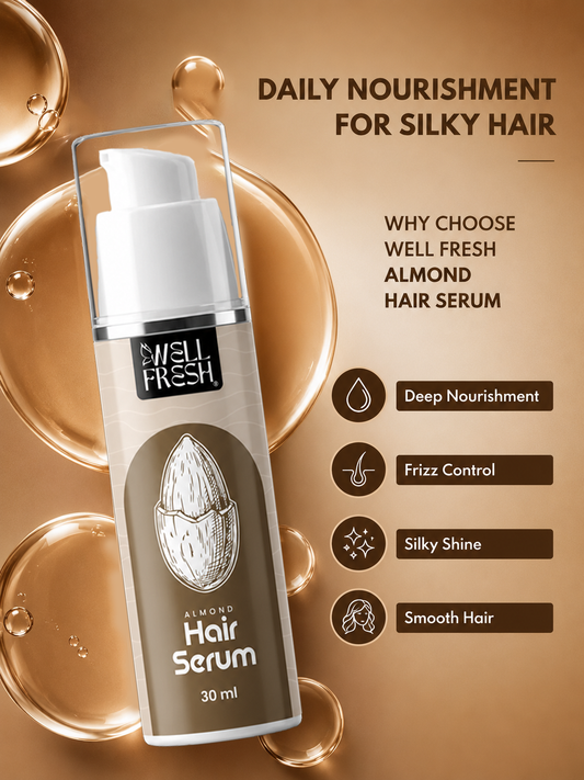 Almond Hair Serum with Jojoba Oil for Soft Smooth and Shiny Hair