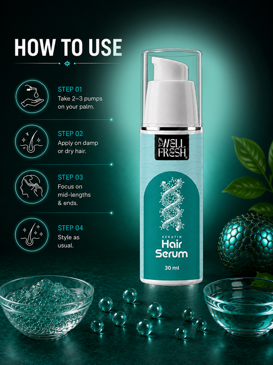 Keratin Hair Serum for Smooth Frizz-Free and Silky Hair