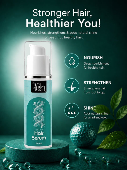 Keratin Hair Serum for Smooth Frizz-Free and Silky Hair
