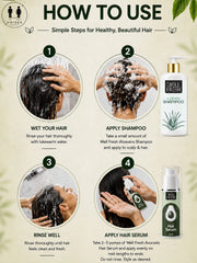 Aloe Vera Shampoo & Avocado Hair Serum Combo Pack