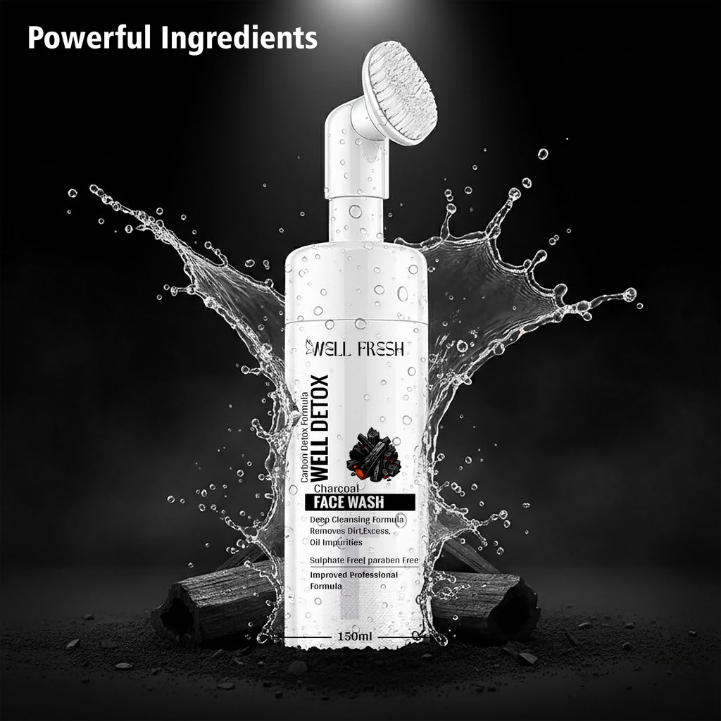 WELL DETOX Charcoal Face Wash – 150ml