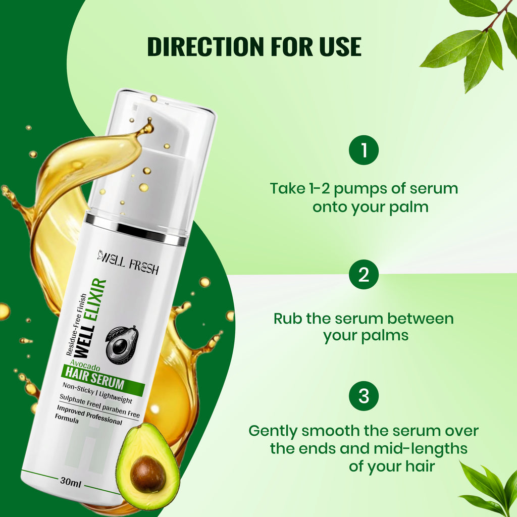 WELL ELIXIR Avocado Hair Serum – 30ml