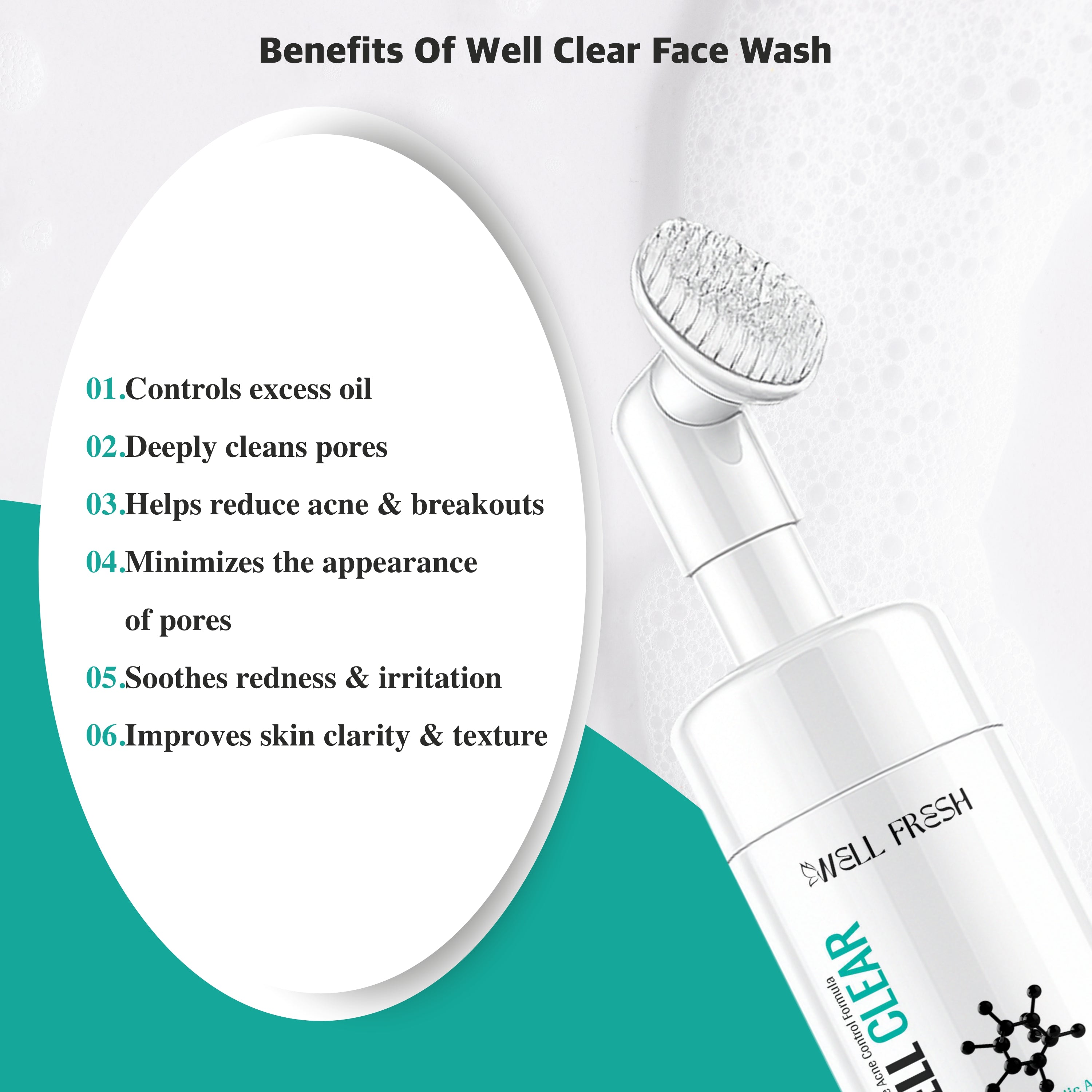 WELL CLEAR Niacinamide + Salicylic Acid Face Wash – 150ml