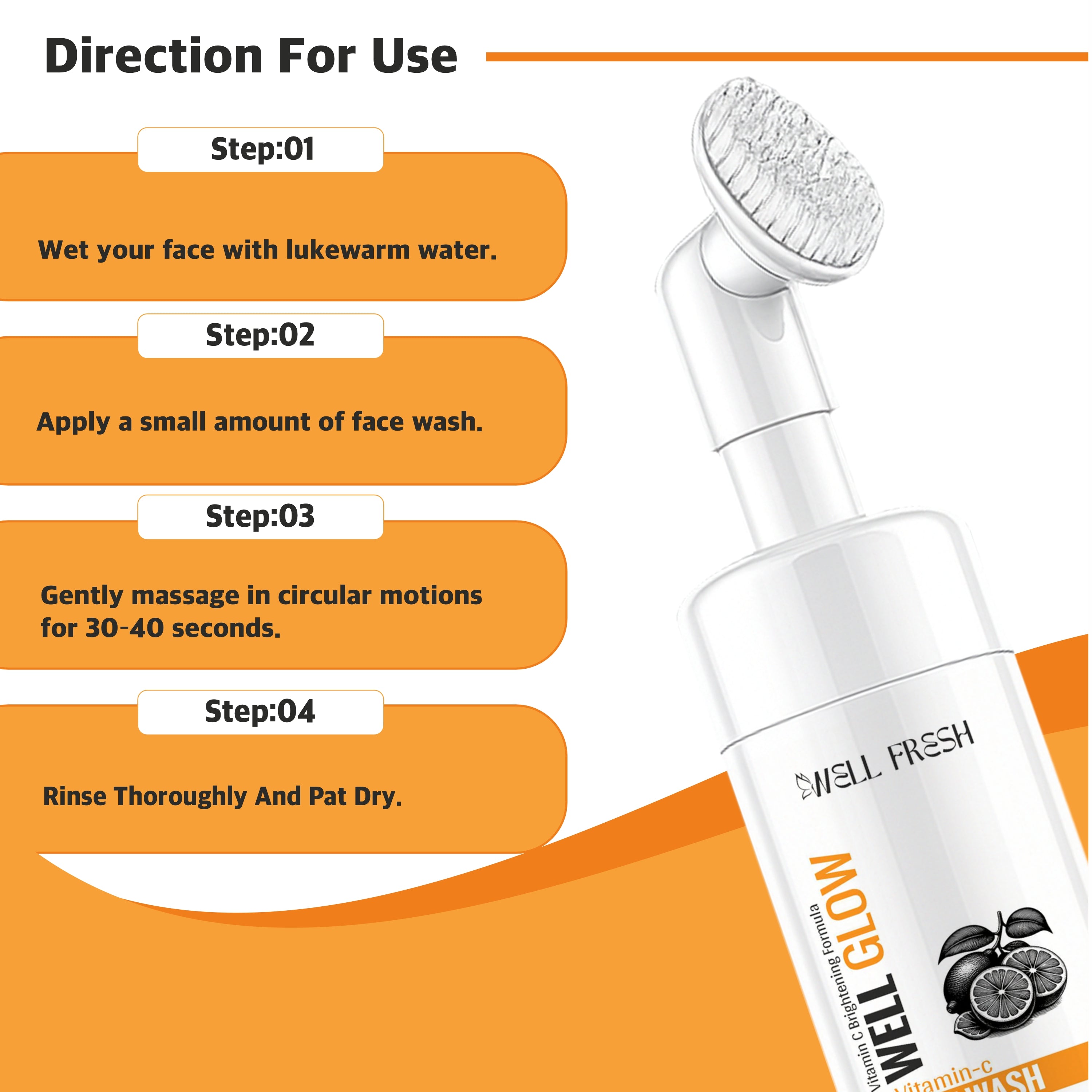 WELL GLOW Vitamin-C Face Wash – 150ml