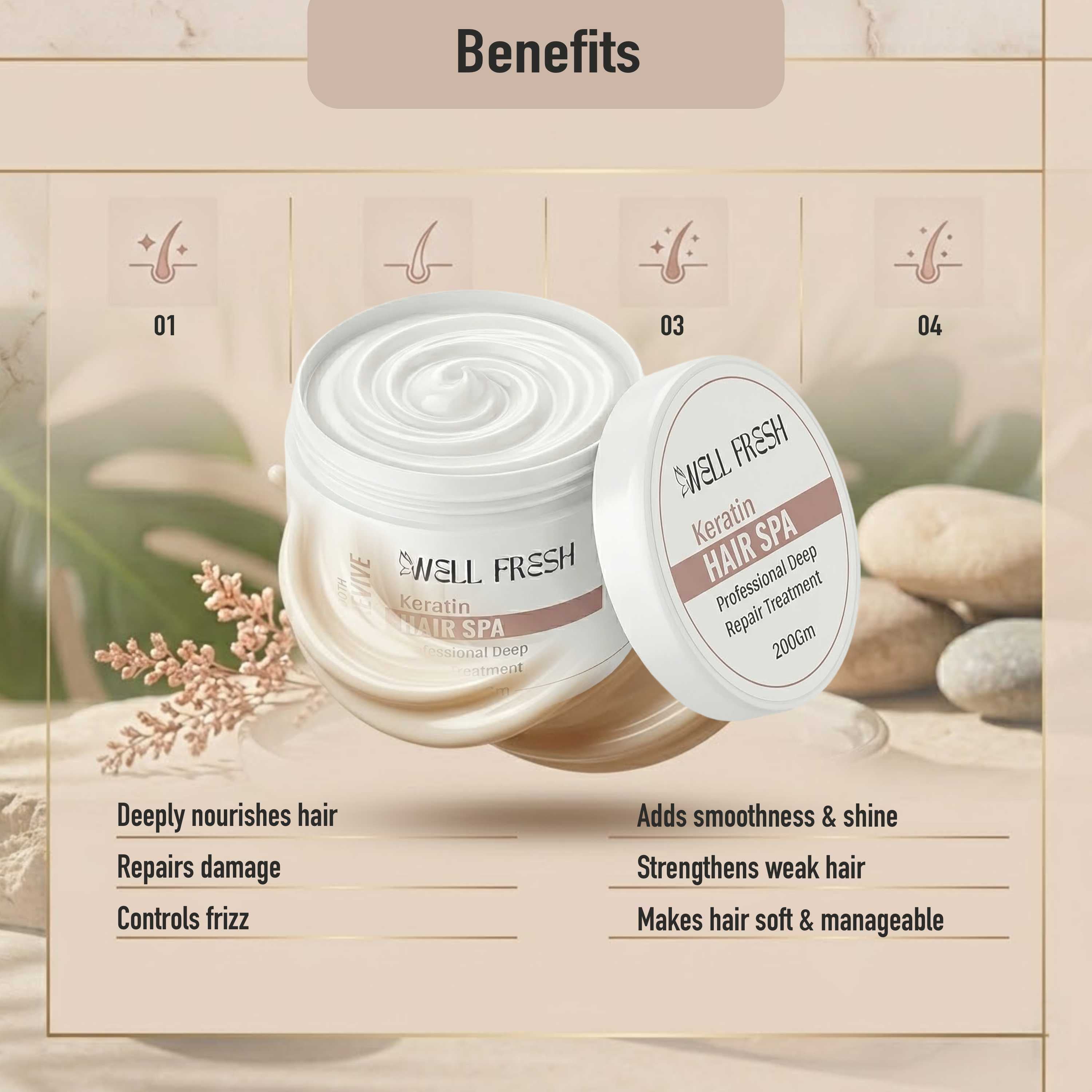 WELL REVIVE Keratin Hair Spa – 200g