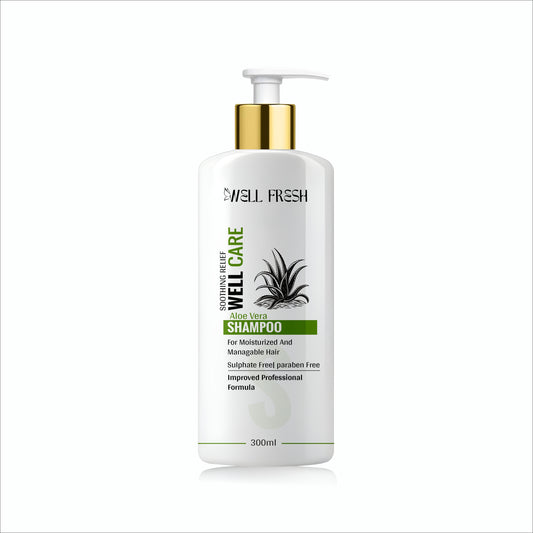 Aloe Vera Shampoo for Scalp Soothing and Hair Nourishment Close Up Front View