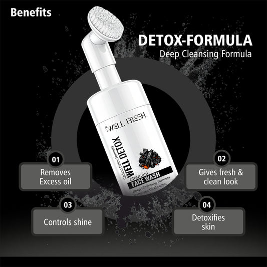 Charcoal Face Wash for Dirt Removal and Fresh Clear Skin