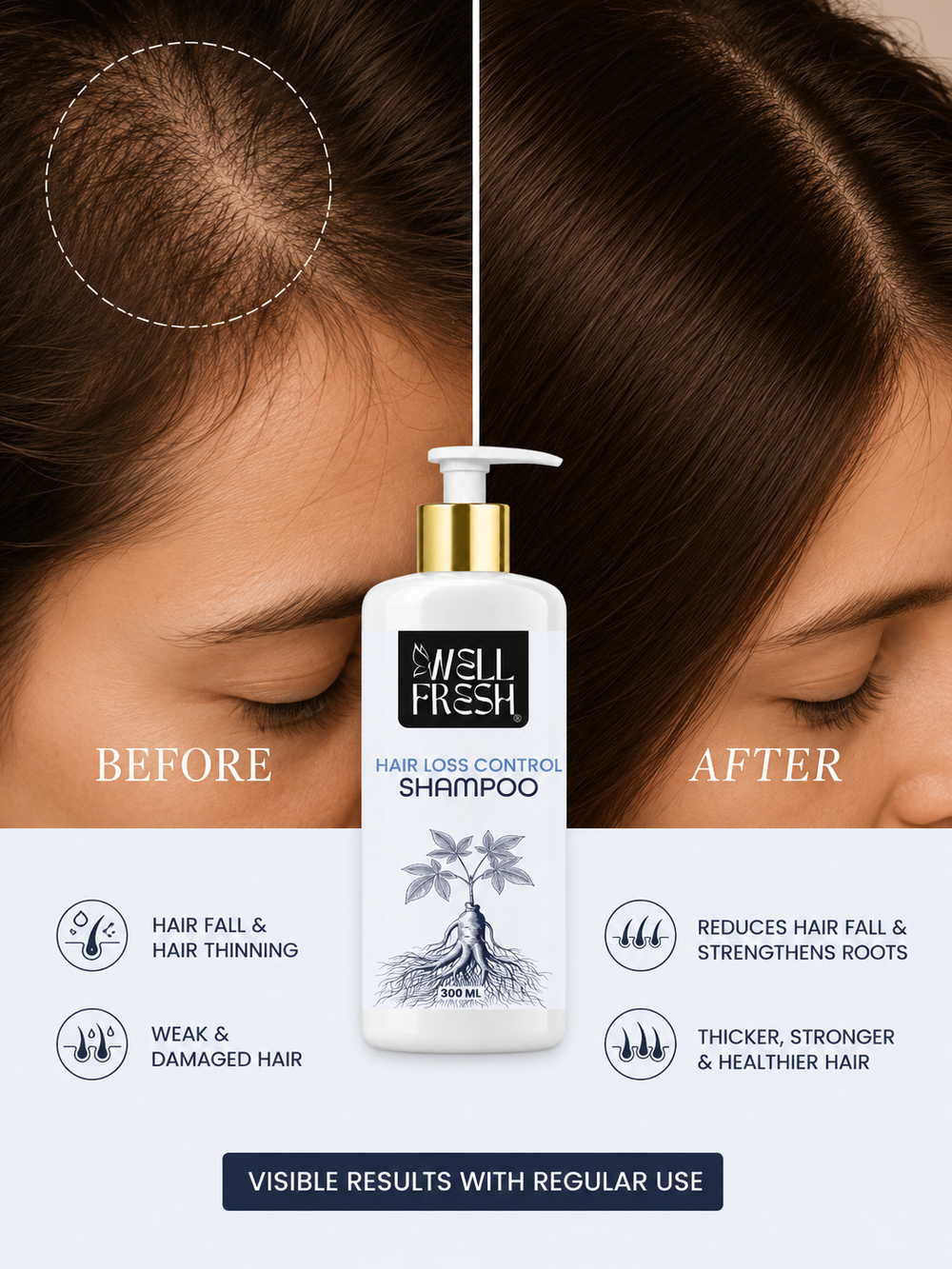 control hair loss shampoo