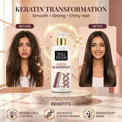 Keratin Shampoo for Hair Smoothening and Damage Repair