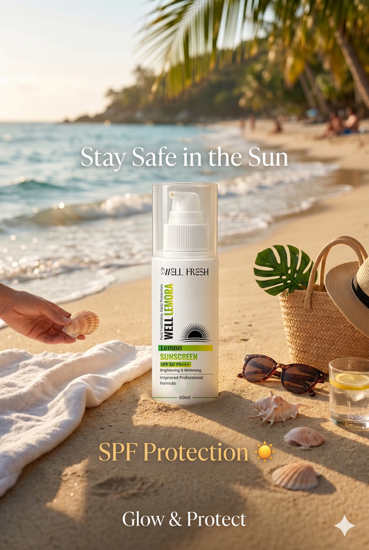 Lemon Sunscreen SPF 50 PA+++ for Brightening and Sun Protection
