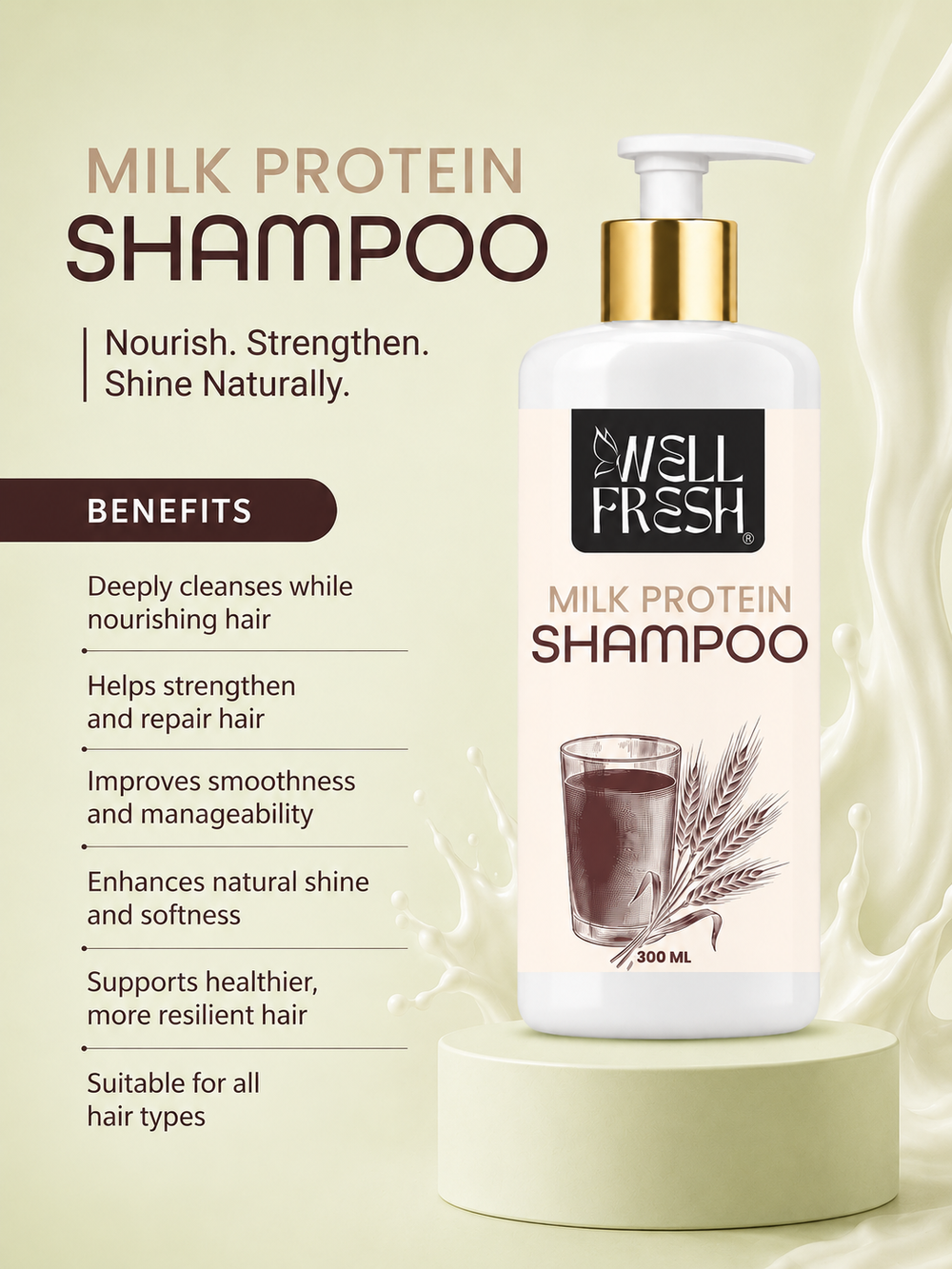 milk protein keratin hair growth shampoo