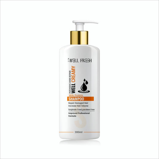 Milk Protein Shampoo for Soft Smooth and Healthy Hair Close Up Front View