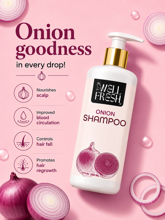 Onion Hair Shampoo for Weak Rough and Dull Looking Hair