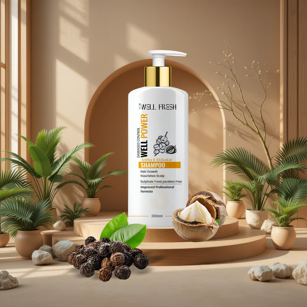 WELL POWER Aritha & Shikakai Shampoo – 300ml