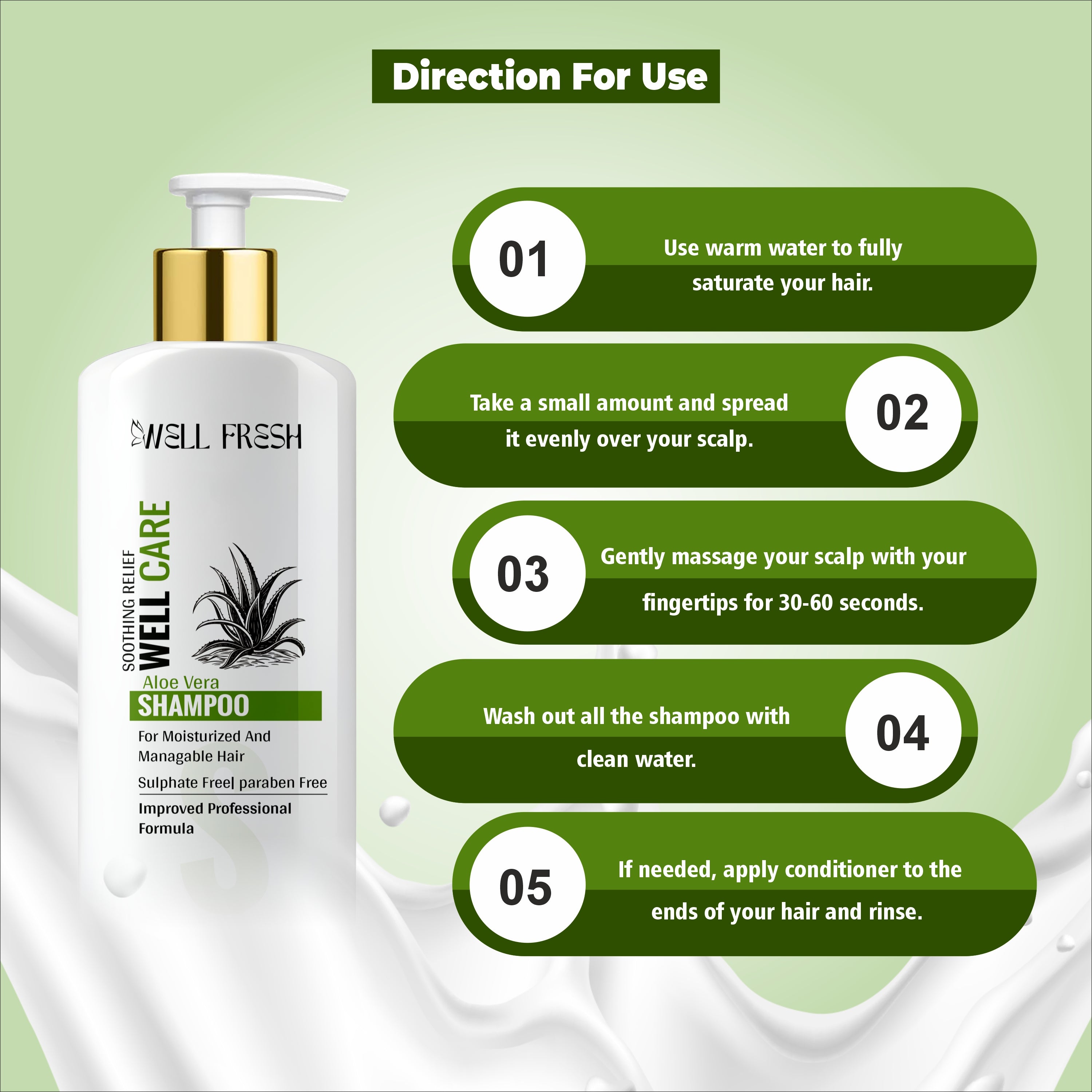 WELL CARE Aloe Vera Shampoo – 300ml