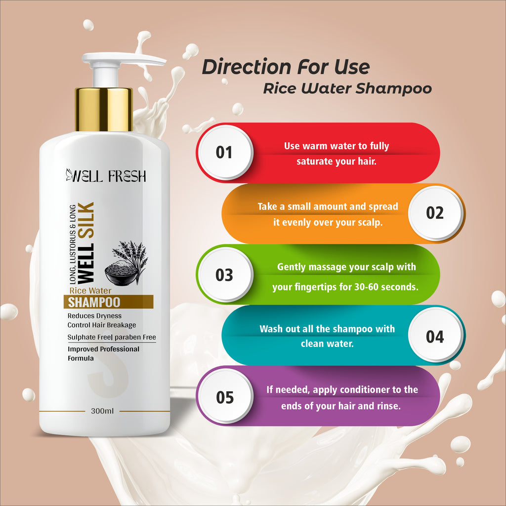 WELL SILK Rice Water Shampoo – 300ml