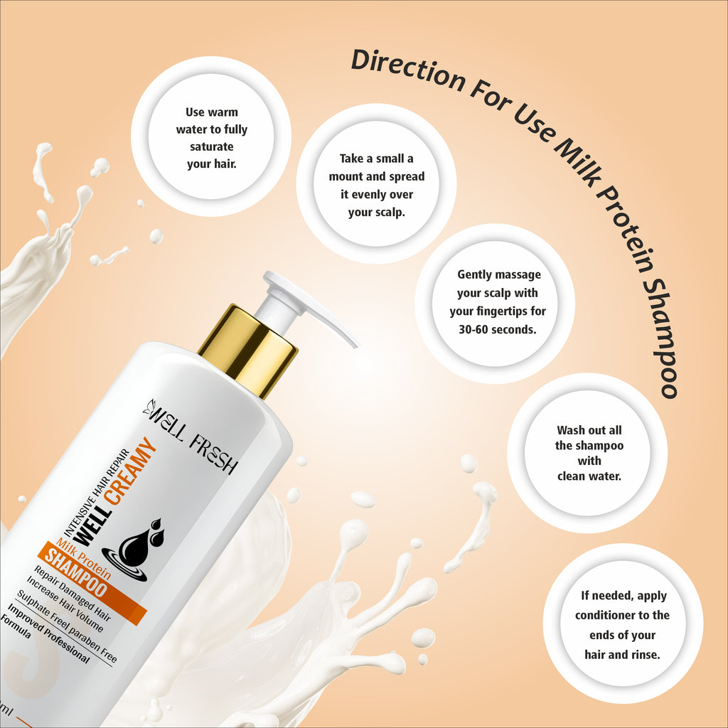 WELL CREAMY Milk Protein Shampoo – 300ml
