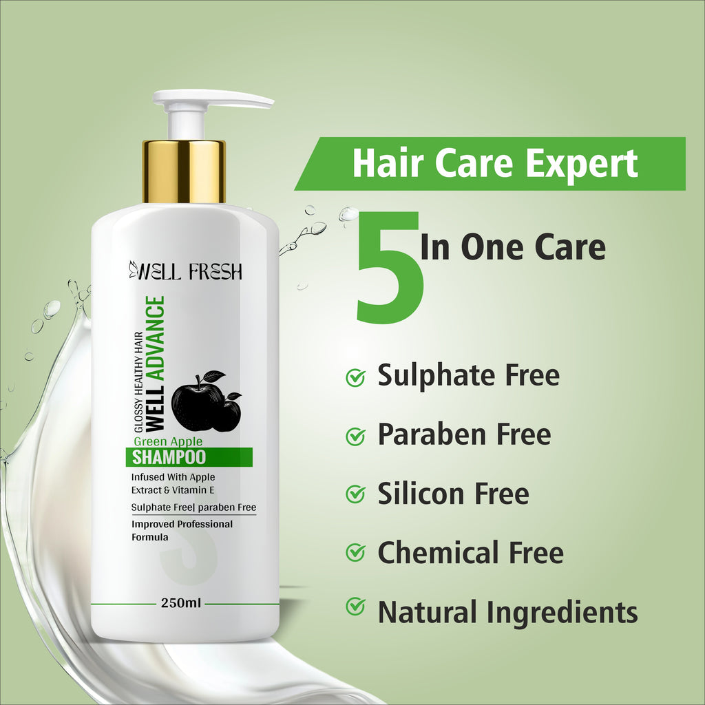 WELL ADVANCE Green Apple Shampoo – 300ml