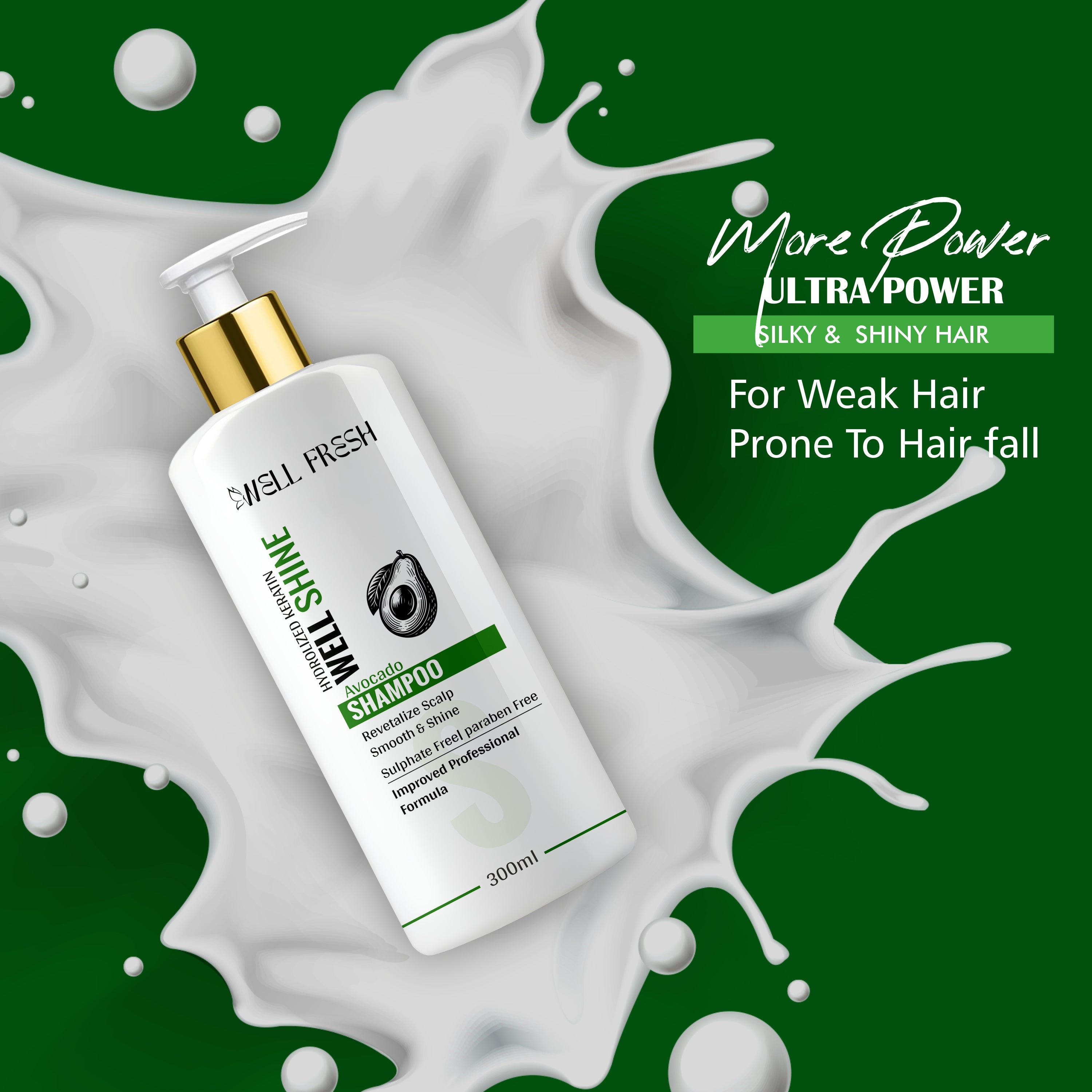 WELL SHINE Avocado Shampoo – 300ml