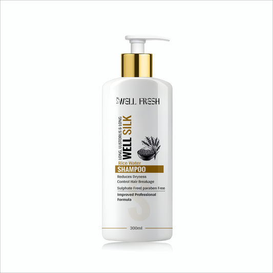 Rice Water Shampoo for Long Strong and Healthy Hair Close Up Front View