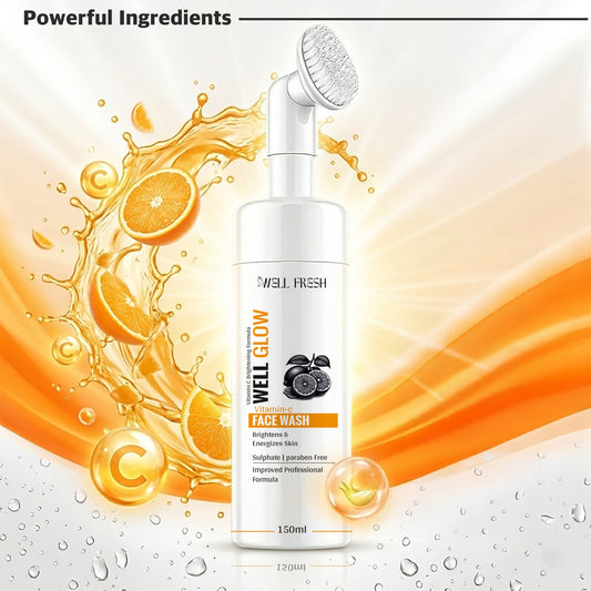 Vitamin C Face Wash for Bright and Glowing Skin Ingredients Display View
