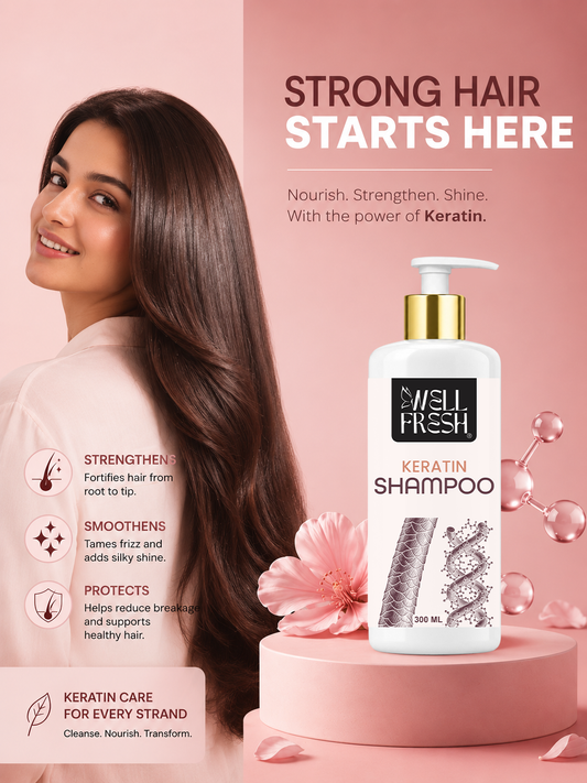 Keratin Shampoo for Hair Smoothening and Damage Repair