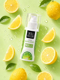Lemon Sunscreen SPF 50 PA+++ for Brightening and Sun Protection
