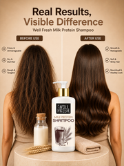Gentle Milk Protein Shampoo for Dry and Damaged Hair