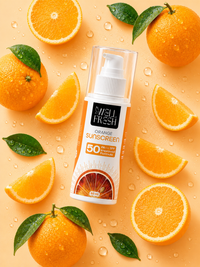 Orange Sunscreen SPF 50 PA+++ for UV Protection and Bright Healthy Skin