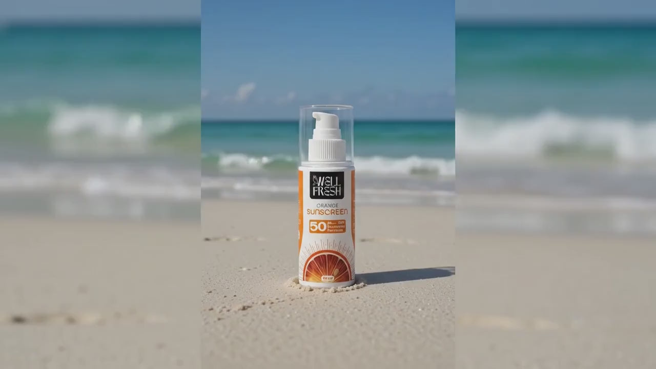 Orange Sunscreen SPF 50 PA+++ for UV Protection and Bright Healthy Skin